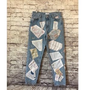 ZARA patched jeans